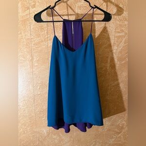 Express Blue and Purple Reversible Camisole Top
